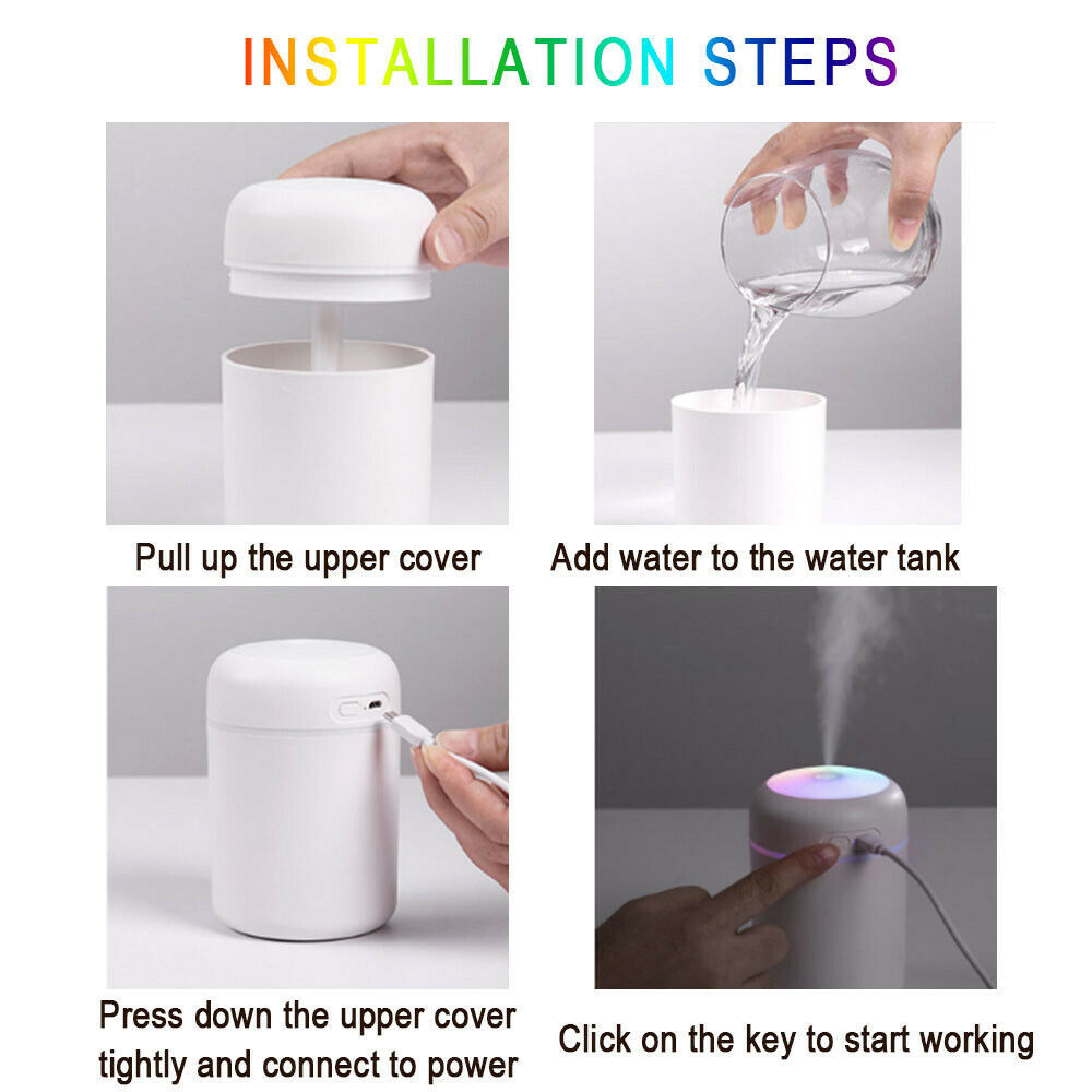 Step-by-step guide on how to install and use a white humidifier.
