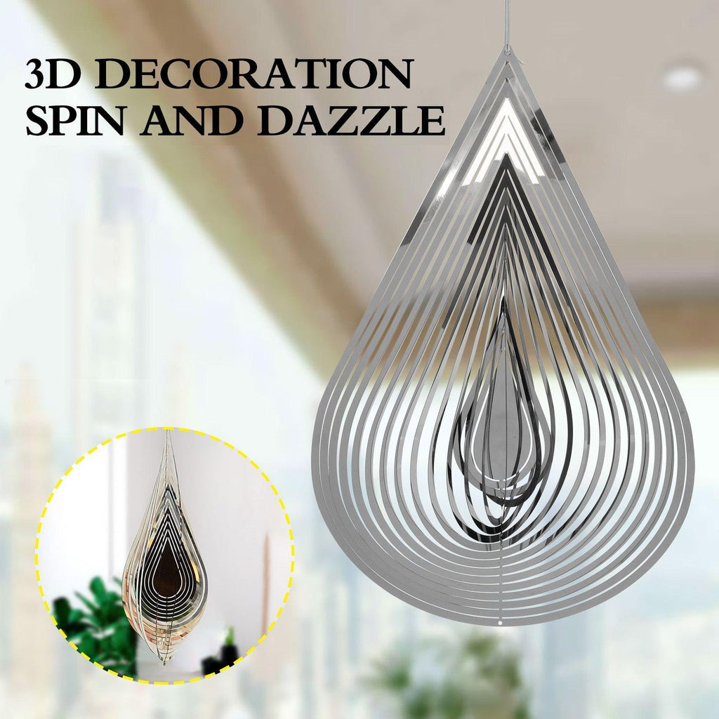 3D Drop-shaped Rotating Wind Spinner