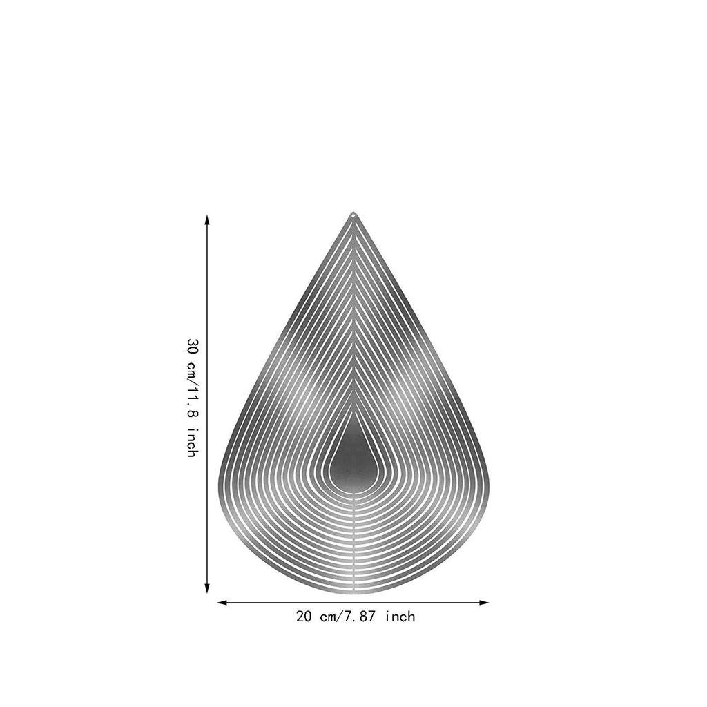 3D Drop-shaped Rotating Wind Spinner