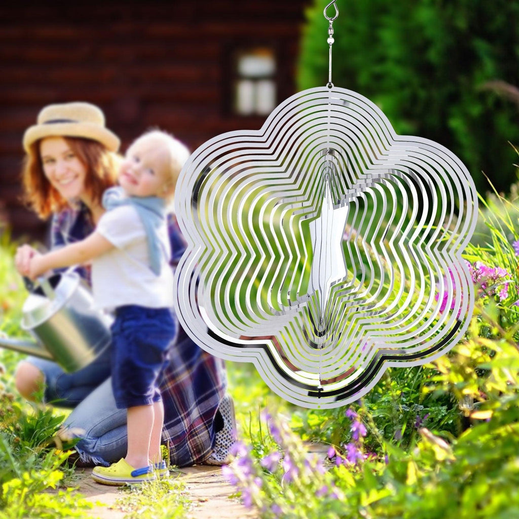 3D Drop-shaped Rotating Wind Spinner