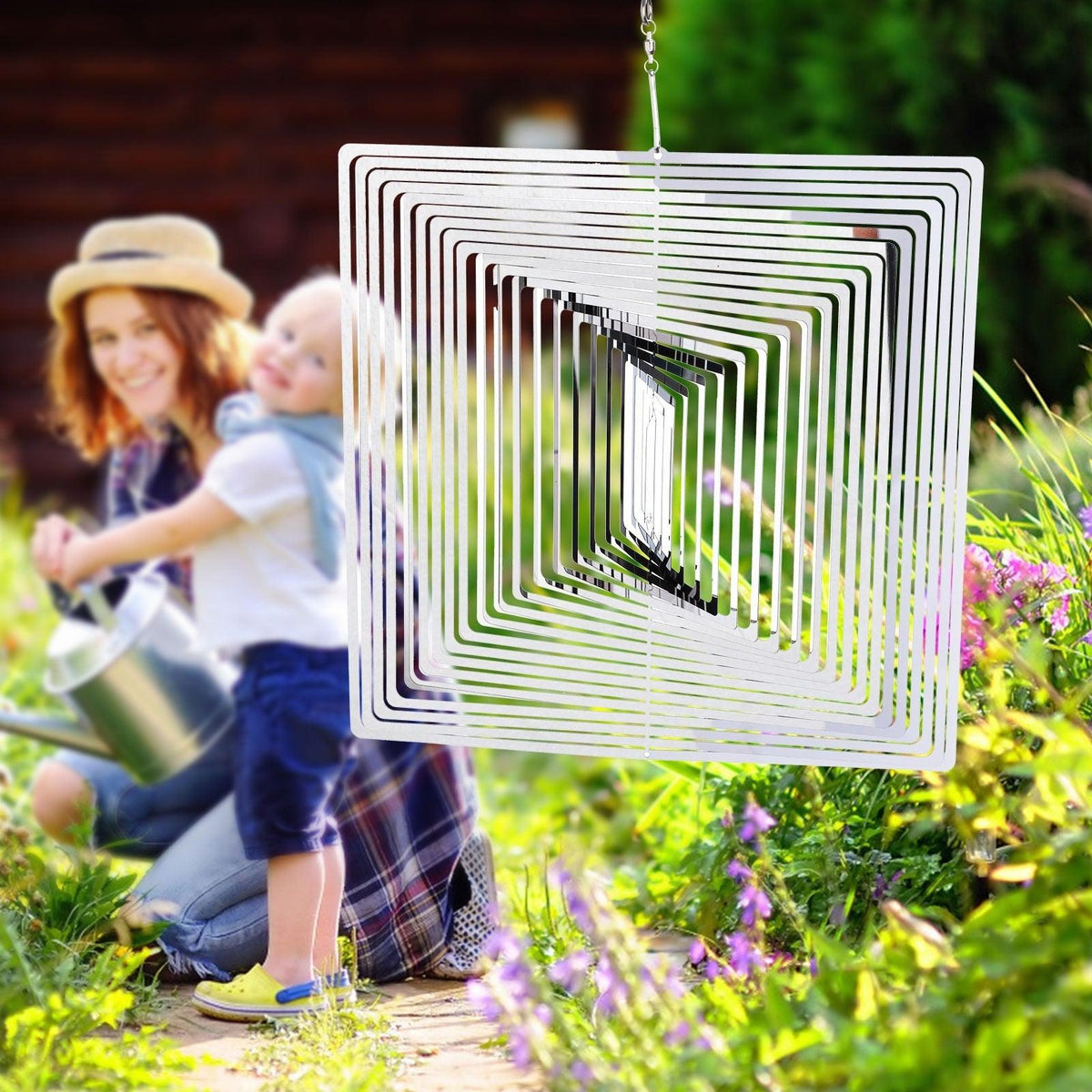 3D Drop-shaped Rotating Wind Spinner