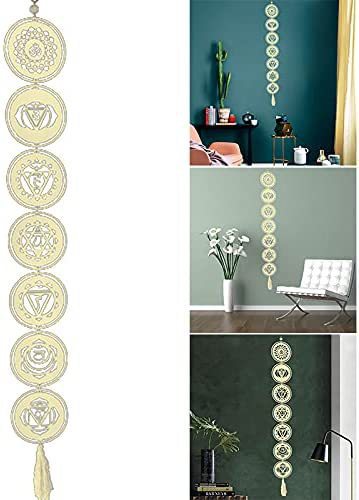 Moon Phase Meditation Wall Hanging — Boho Wood Decor