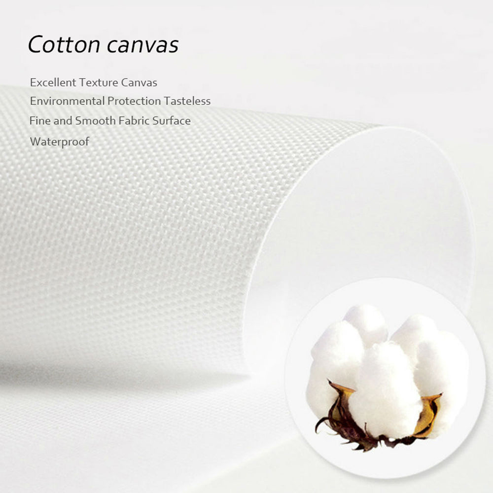 Cotton fabric with a close-up of cotton bolls on a white background