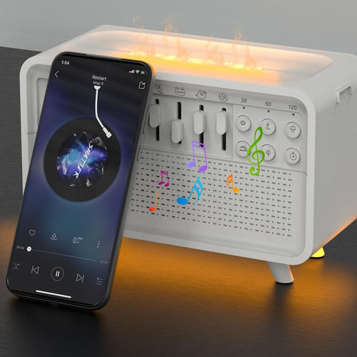 3 In 1 Bluetooth Speaker White Noise Sleep Night Light Humidifier