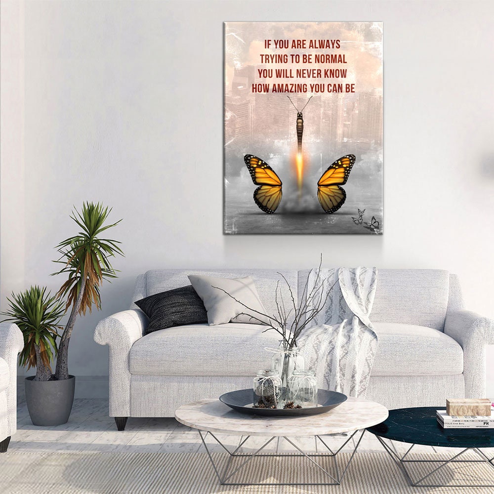 How Amazing You Can Be Canvas Wall Art, Butterfly Wall Art, Office Decor, Hustle, Inspiration