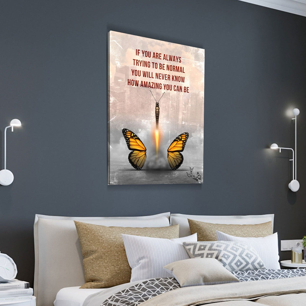 How Amazing You Can Be Canvas Wall Art, Butterfly Wall Art, Office Decor, Hustle, Inspiration