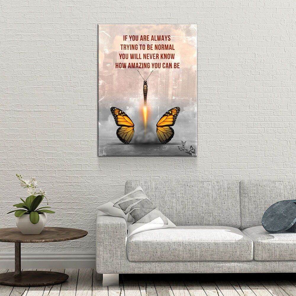 How Amazing You Can Be Canvas Wall Art, Butterfly Wall Art, Office Decor, Hustle, Inspiration
