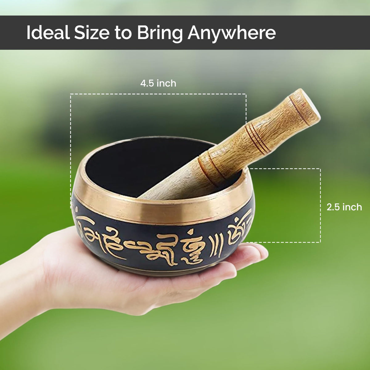 Singing Bowl for Meditation, Stress Relief | Tibetan Singing Bowl | Meditation Accessories