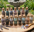 Gemstone Bottle Collection - 15-Piece Natural Rough Crystal Chips Gift Set