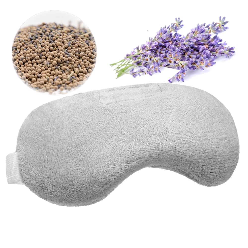 Umisleep Lavender Eye Mask Aromatherapy Weighted Sleep Mask for Dry Eyes Men Women Microwave Heated Hot Therapy Eye Cover Moist Compression