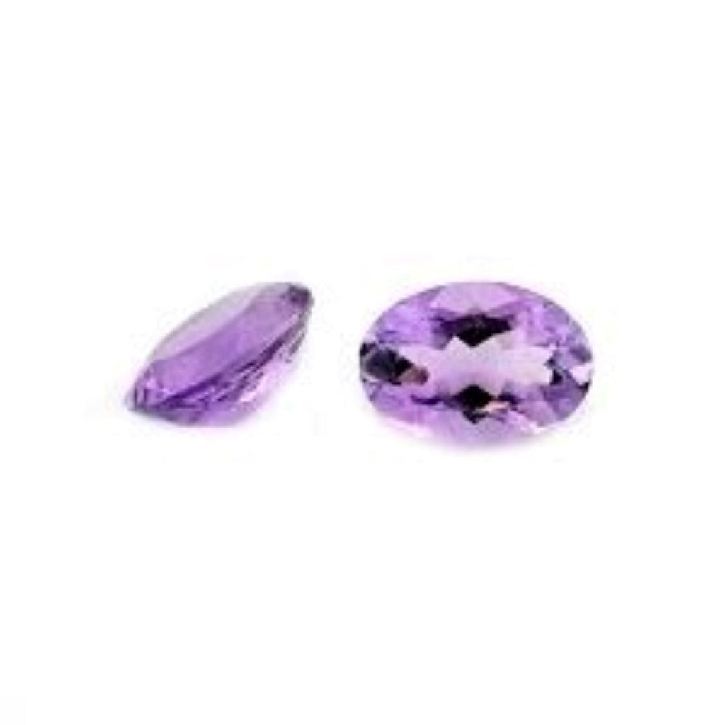 Two Brazilian amethysts in an elegant oval cut