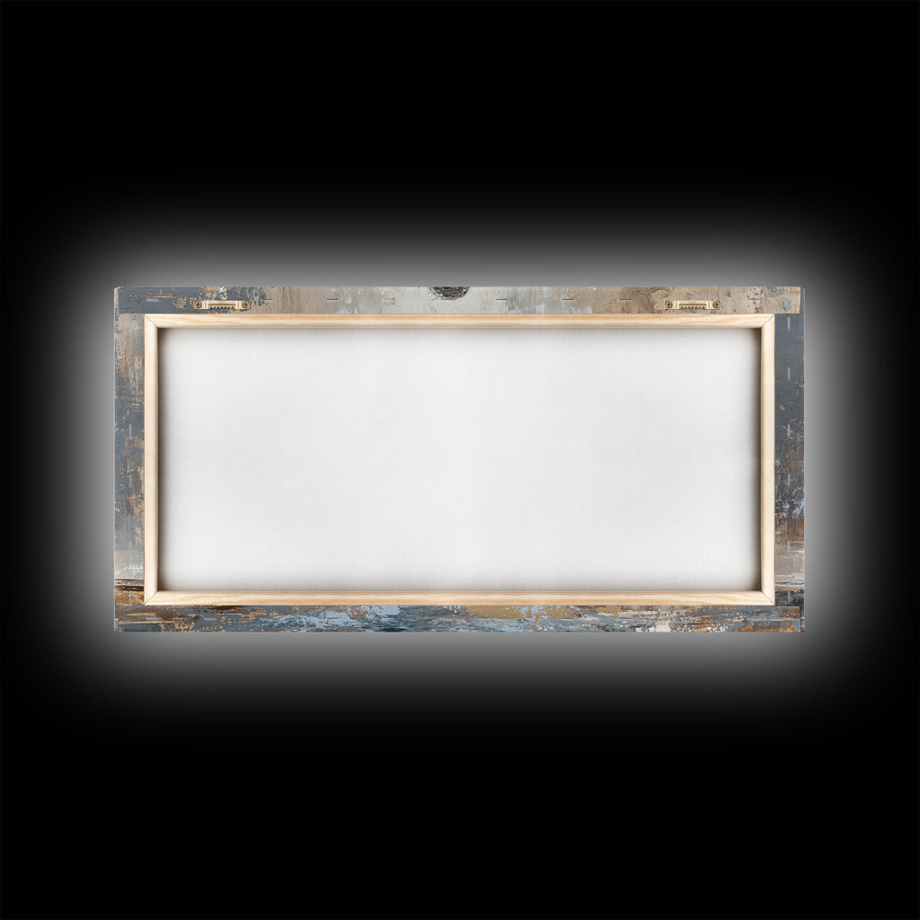 Wooden picture frame with a white interior on a black background
