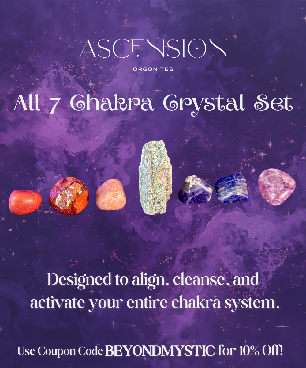 Purple book cover showing seven gemstones.