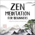 Book cover of 'Zen Meditation for Beginners' with mountains and a tree in the background.