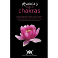 Book cover of 'Avalonia's Book of Chakras' with a pink lotus flower on a black background.