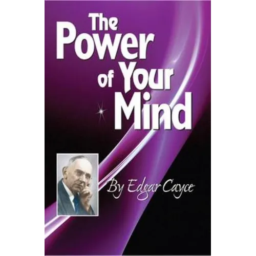 Book cover of 'The Power of Your Mind' by Edgar Cayce with a purple and black gradient.