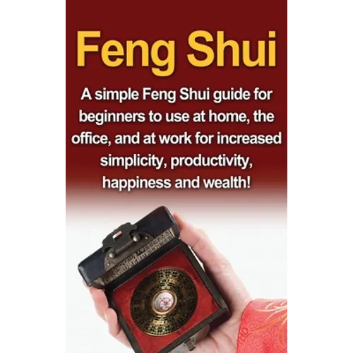 Feng Shui book cover with a compass and text on a red background