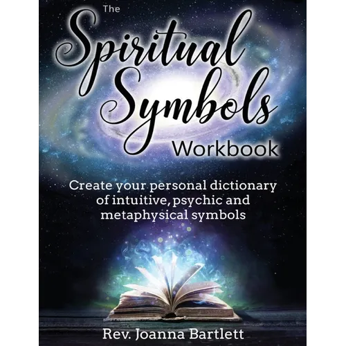 Book cover of 'The Spiritual Symbols Workbook' with an open book and mystical design.