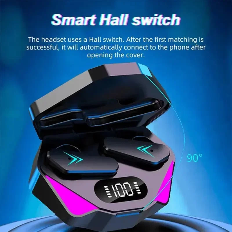 X15 TWS Gaming Earbuds Wireless Bluetooth Earphones With Mic Bass Audio Sound Positioning