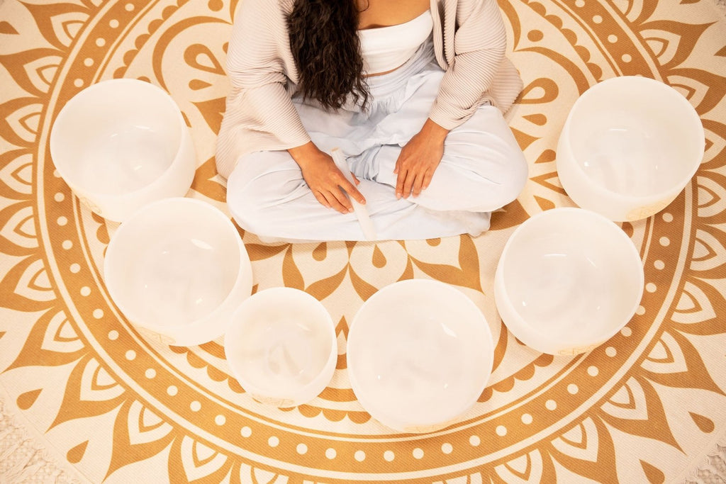 Solfeggio Crystal Singing Bowl Set — 6 Healing Frequencies