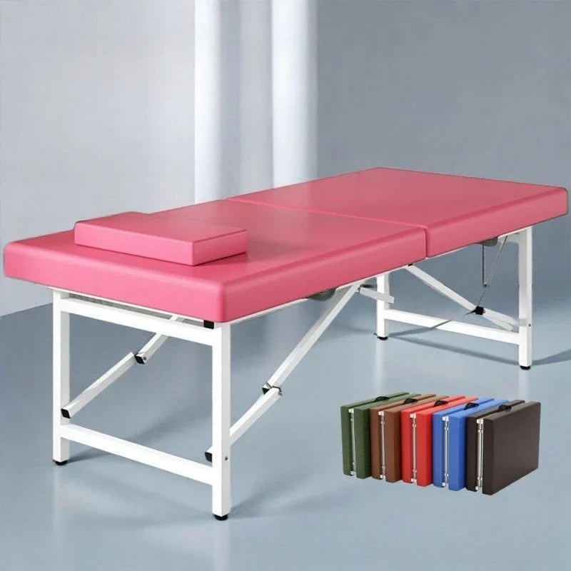 Portable Folding Massage Table Lightweight Adjustable Height Spa Salon Home Therapy