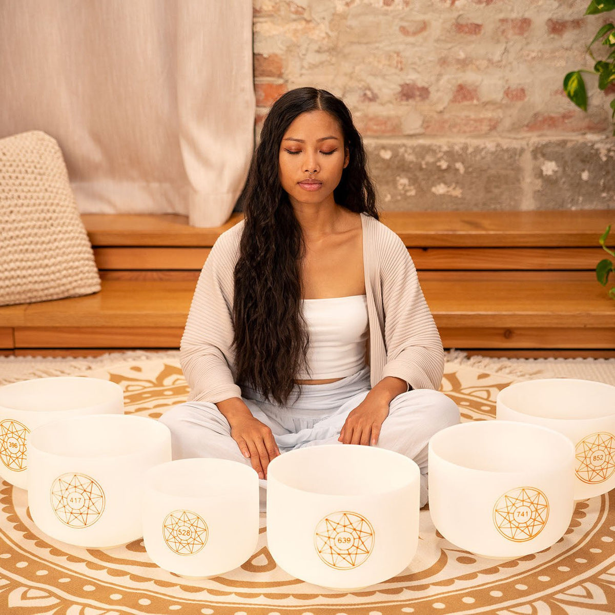 Solfeggio Crystal Singing Bowl Set — 6 Healing Frequencies