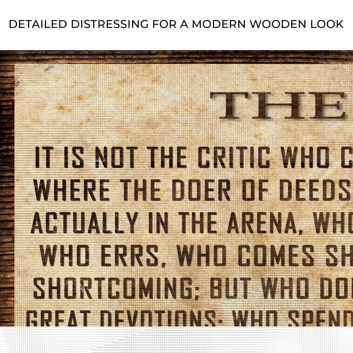 The Man In The Arena Sign