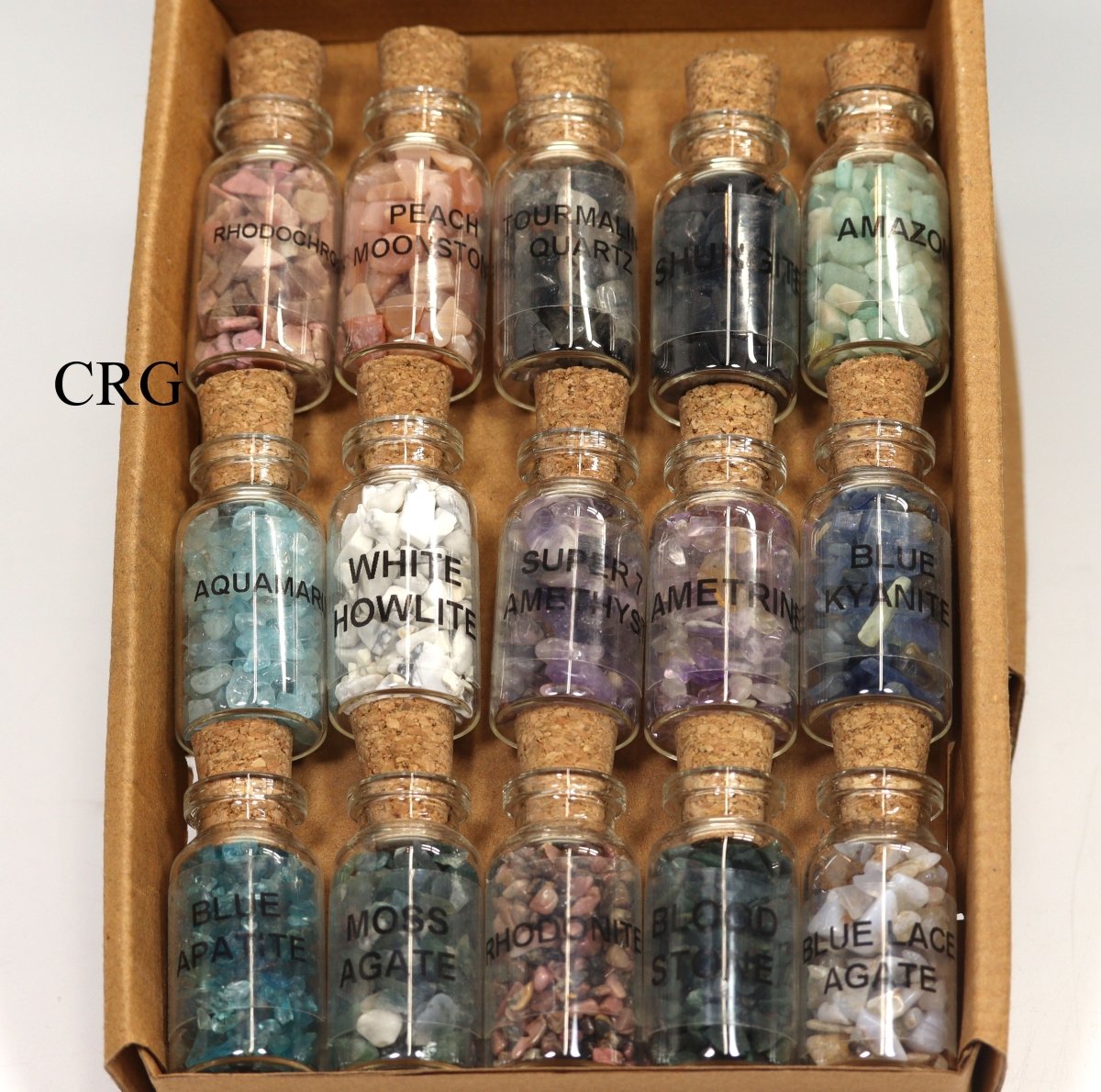 Assorted Gemstone Chip Bottles (75 Pieces)(5 Sets Of 15)
