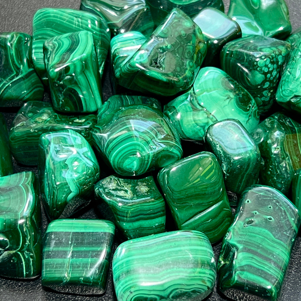 Malachite Tumbled (1 LB) One Pound Bulk Wholesale Lot Polished Natural Gemstones Healing