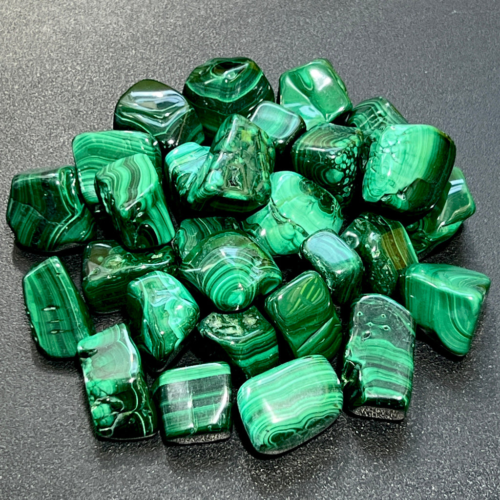 Malachite Tumbled (1 LB) One Pound Bulk Wholesale Lot Polished Natural Gemstones Healing