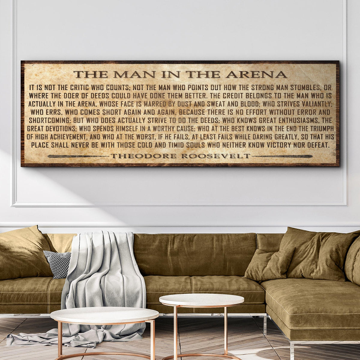 The Man In The Arena Sign