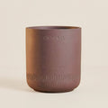Brown ceramic pot with 'CAFTARI' branding on a beige background