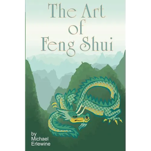 Book cover of 'The Art of Feng Shui' with a dragon and mountain landscape.