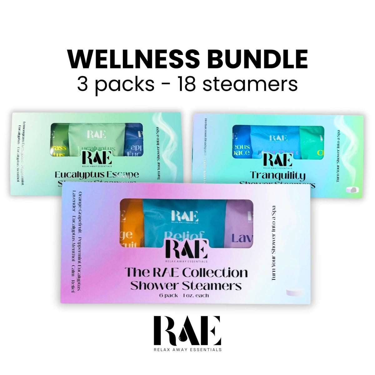 Picture of three wellness steamer packs.