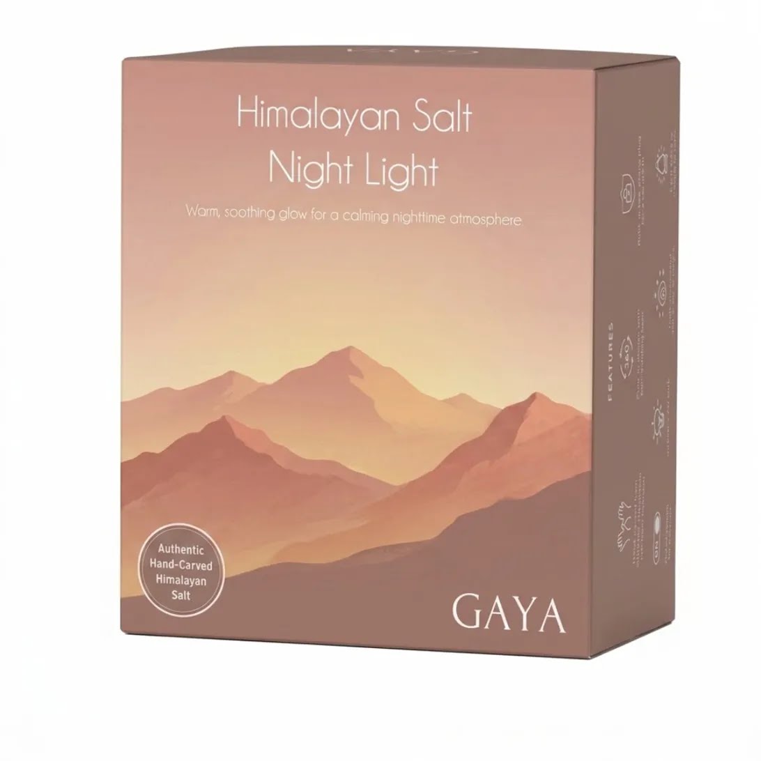 A box of a Himalayan Salt Night light.