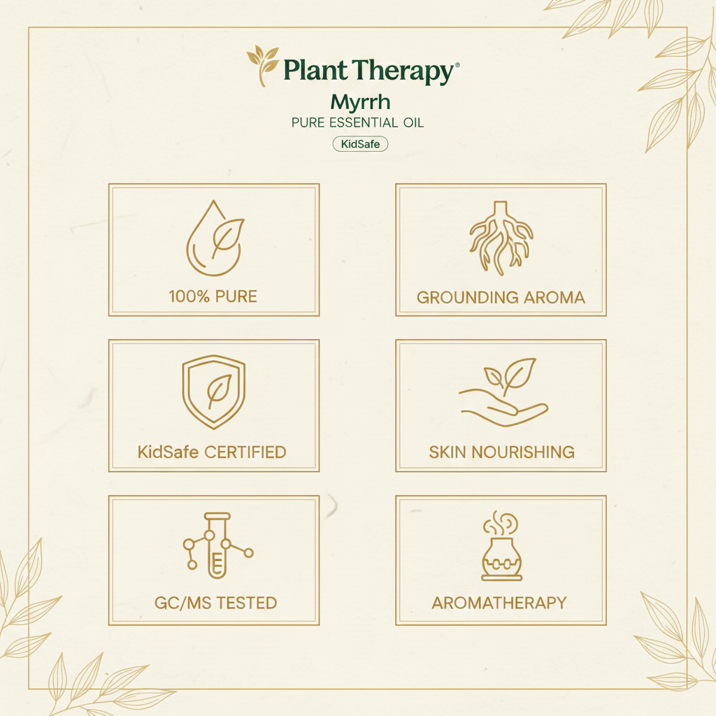 Plant Therapy Myrrh Pure Essential Oil | KidSafe | 5 mL