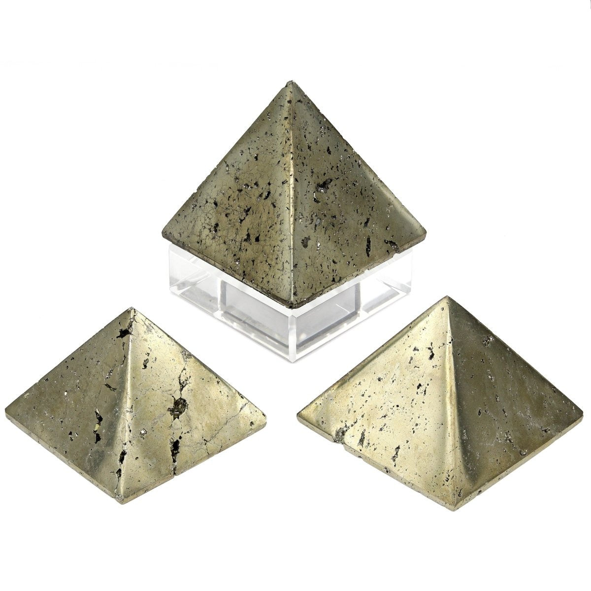 Iron Pyrite Fool's Gold Pyramid (1 Piece) Size 65 to 75 mm Crystal Gemstone
