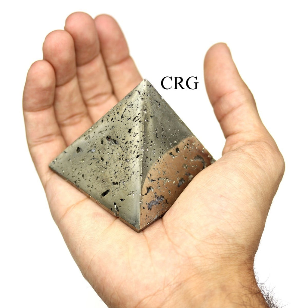 Iron Pyrite Fool's Gold Pyramid (1 Piece) Size 65 to 75 mm Crystal Gemstone