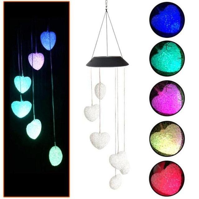 Solar Butterfly LED Wind Chime Lamp