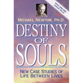 Book cover of 'Destiny of Souls' by Michael Newton with a purple and pink gradient background.