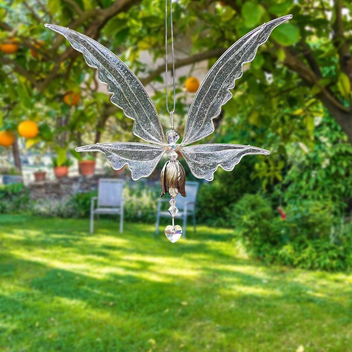 Memorial Butterfly Wind Chimes Angel