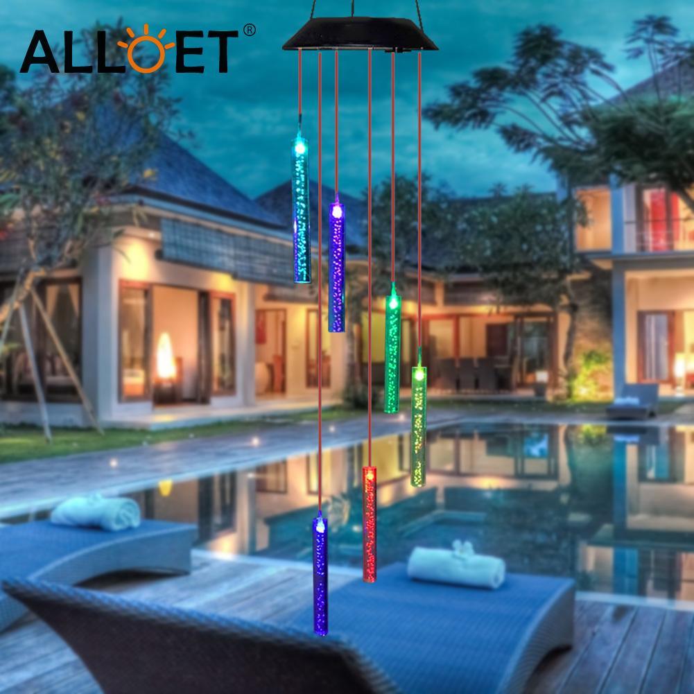 Solar Bubble Column Wind Chime Lamp