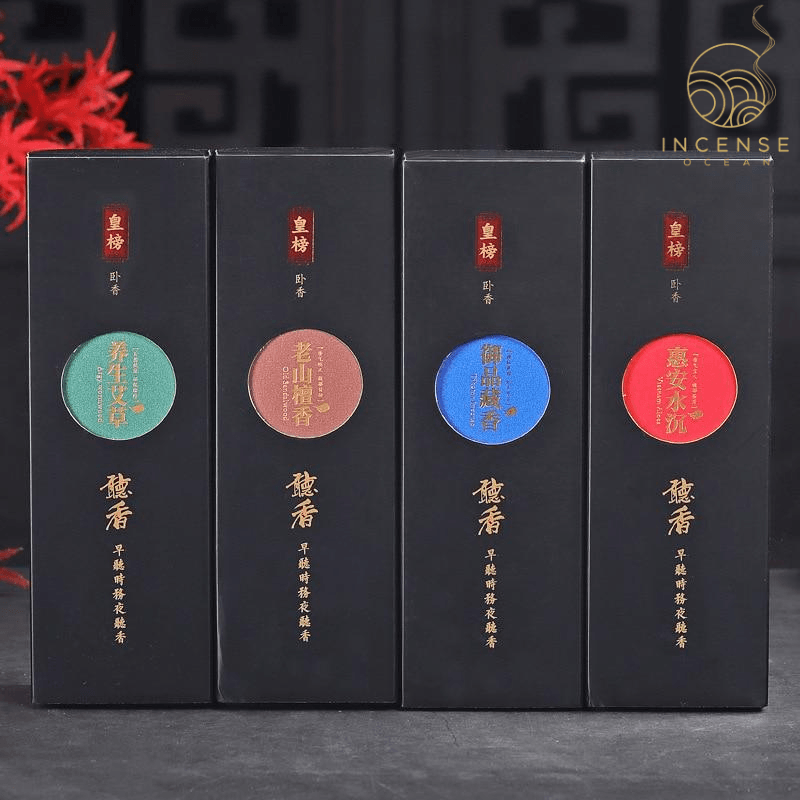 Four boxes of incense sticks.