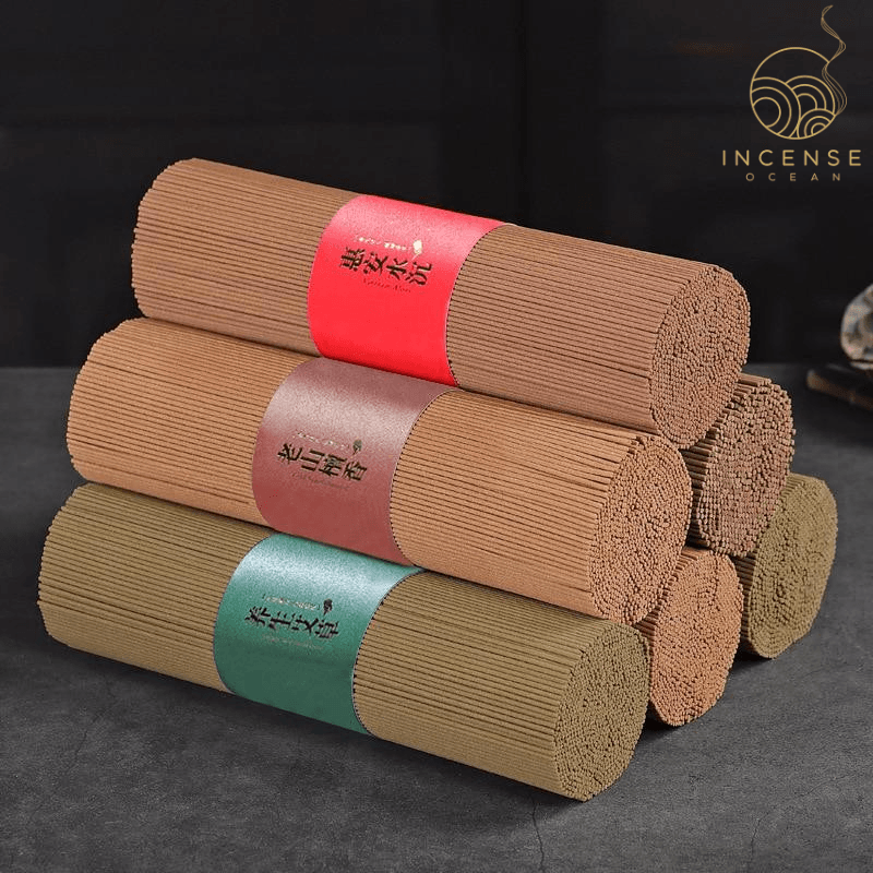 Six bundles of incense sticks.