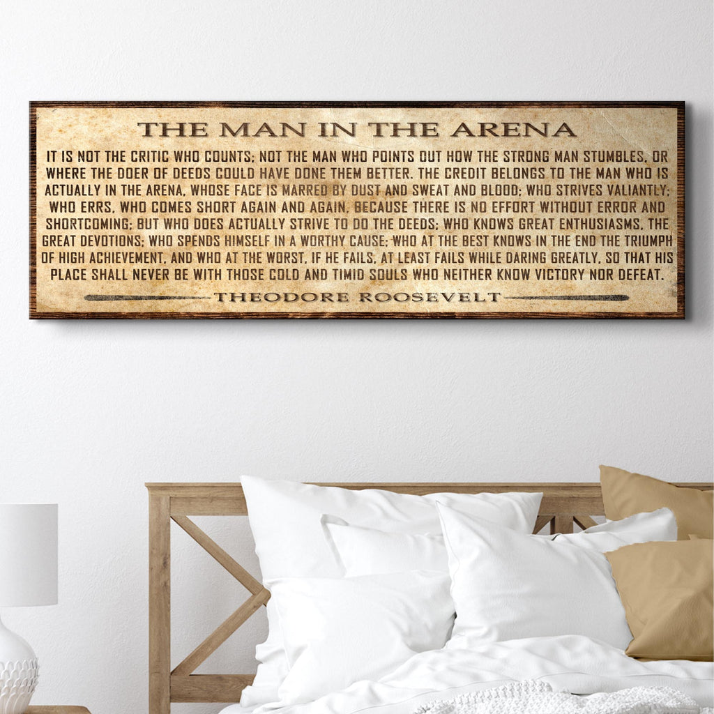 The Man In The Arena Sign