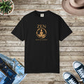 Black Zen mode Tee shirt with a meditation graphic on the chest